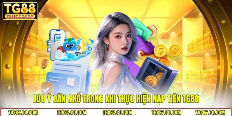 Lưu ý cần nhớ trong khi thực hiện nạp tiền TG88